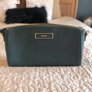 Dark Green DKNY cross body purse